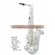 Silver Professional Alto Saxophone (LCAS1102S)